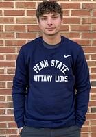 Nike Penn State Nittany Lions Mens Navy Blue Club Fleece Long Sleeve Crew Sweatshirt