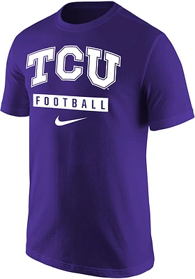 Nike TCU Horned Frogs Purple Core Football Short Sleeve T Shirt