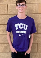 Nike TCU Horned Frogs Purple Core Football Short Sleeve T Shirt