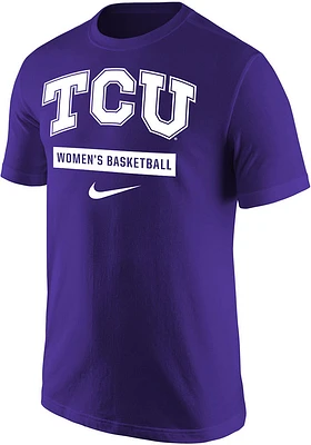 Nike TCU Horned Frogs Purple W Core Basketball Short Sleeve T Shirt