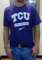 Nike TCU Horned Frogs Purple W Core Basketball Short Sleeve T Shirt