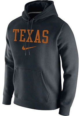 Nike Texas Longhorns Mens Black Club Fleece Long Sleeve Hoodie