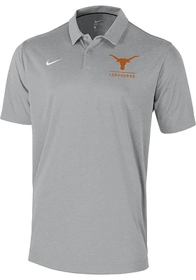 Nike Texas Longhorns Mens Grey Heather Short Sleeve Polo