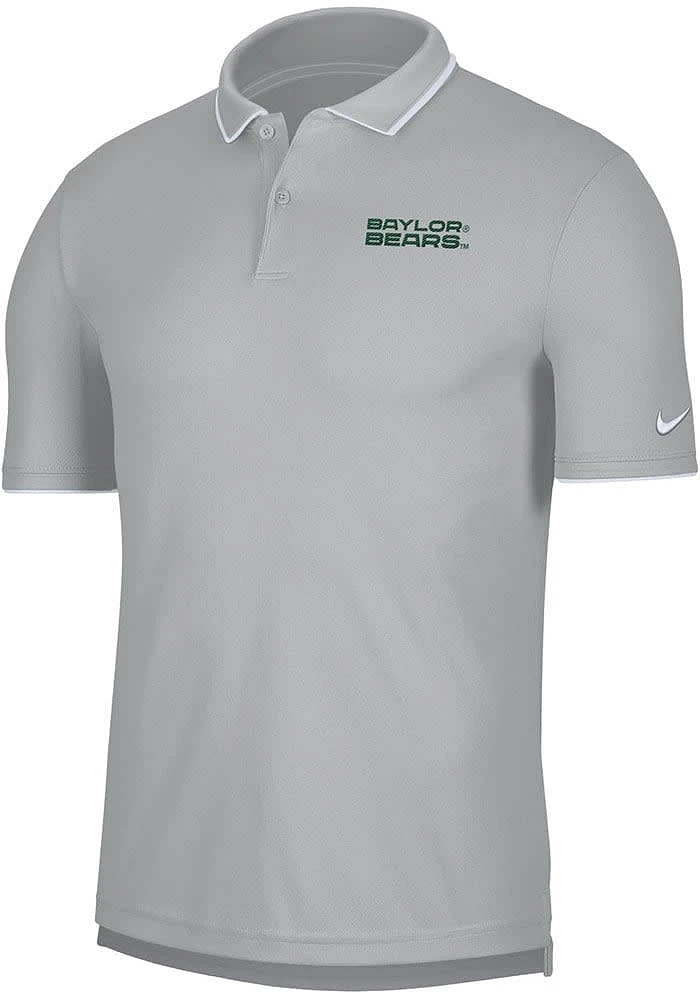 Nike Baylor Bears Mens Silver UV Collegiate Short Sleeve Polo