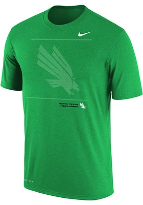 Nike North Texas Mean Green Sideline Team Issue Short Sleeve T Shirt