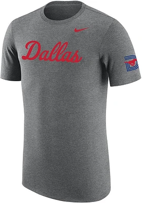 Nike SMU Mustangs Grey Triblend Short Sleeve Fashion T Shirt