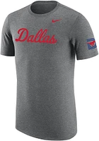 Nike SMU Mustangs Grey Triblend Short Sleeve Fashion T Shirt