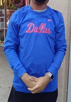Nike SMU Mustangs Blue Script Long Sleeve T Shirt
