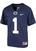 Nike Penn State Nittany Lions Youth Navy Blue Sideline Replica No 1 Football Jersey