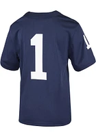 Nike Penn State Nittany Lions Youth Navy Blue Sideline Replica No 1 Football Jersey