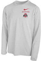 Nike Ohio State Buckeyes Youth White Legend Sideline Long Sleeve T-Shirt