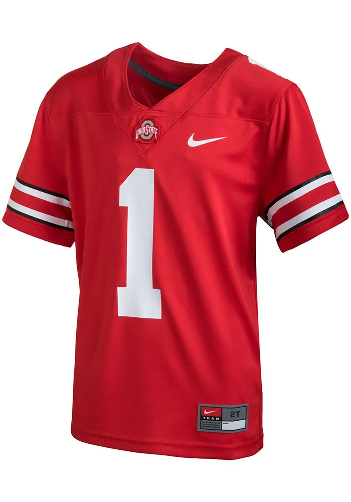 Nike Ohio State Buckeyes Toddler Red Sideline Replica 21 No 1 Football Jersey