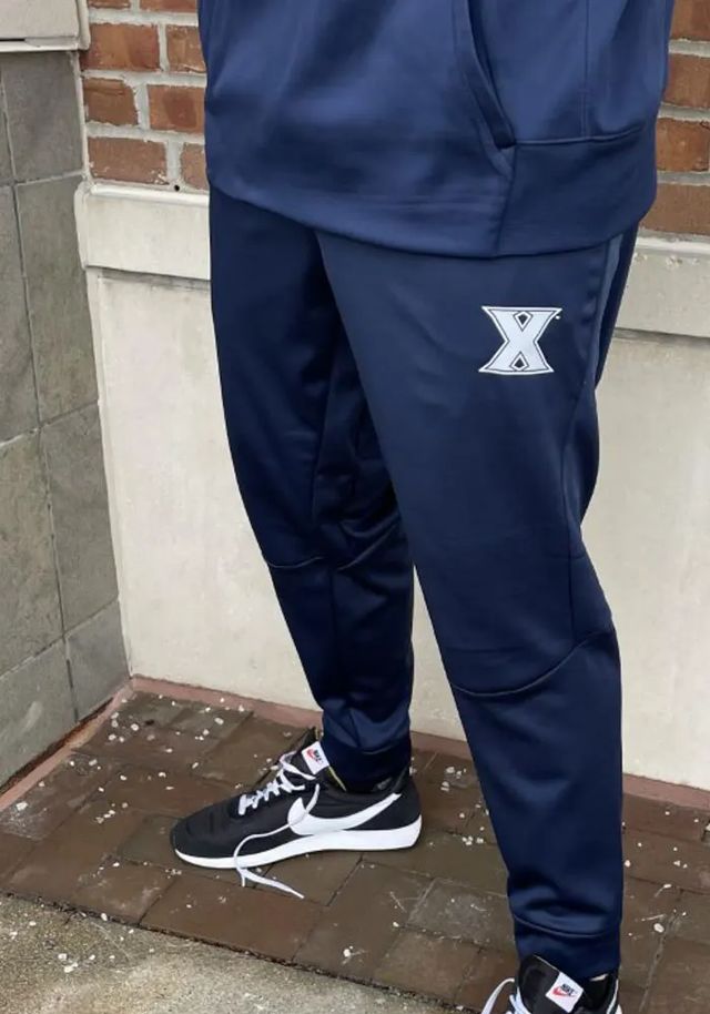 Nike Xavier Musketeers Mens Navy Blue Therma Tapered Pants