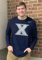 Nike Xavier Musketeers Navy Blue Dri-FIT Big Logo Long Sleeve T Shirt