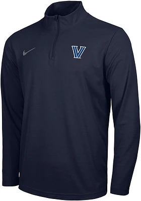 Nike Villanova Wildcats Mens Navy Blue Intensity Long Sleeve Qtr Zip Pullover