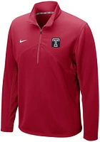 Nike Temple Owls Mens Crimson Training Long Sleeve Qtr Zip Pullover