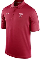 Nike Temple Owls Mens Crimson Varsity Short Sleeve Polo
