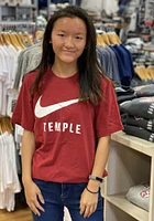 Nike Temple Owls Crimson Dri-FIT Swoosh Short Sleeve T Shirt