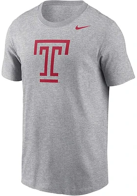 Nike Temple Owls Grey Dri-FIT Big Logo Short Sleeve T Shirt