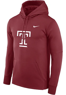 Nike Temple Owls Mens Crimson Therma Essential Hood