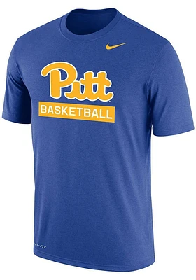 Nike Pitt Panthers Blue Basketball Logo Short Sleeve T Shirt