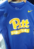 Nike Pitt Panthers Blue Basketball Logo Short Sleeve T Shirt