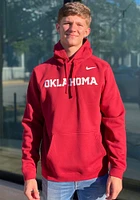 Nike Oklahoma Sooners Mens Crimson Club Fleece Signature Long Sleeve Hoodie