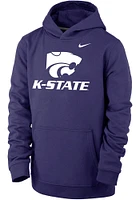 Nike K-State Wildcats Youth Club Fleece Long Sleeve Hoodie