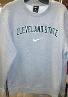 Nike Cleveland State Vikings Mens Grey Club Fleece Long Sleeve Crew Sweatshirt