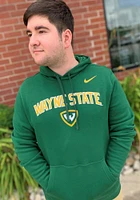 Nike Wayne State Warriors Mens Green Club Fleece Long Sleeve Hoodie