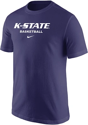 Nike K-State Wildcats Purple Basketball Core Short Sleeve T Shirt
