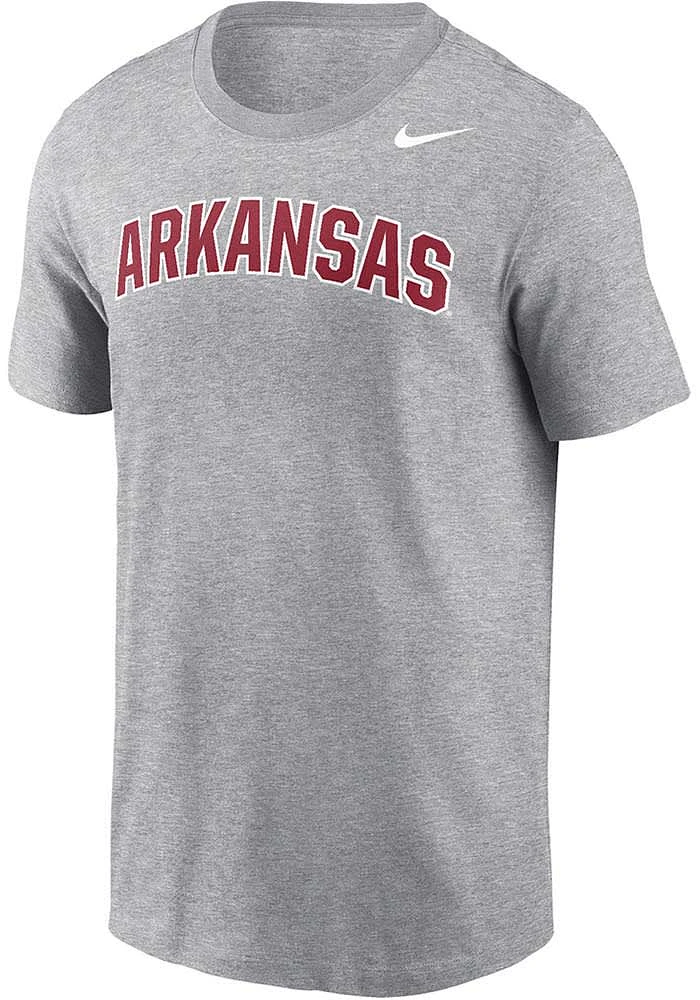 Nike Arkansas Razorbacks Grey Dri-FIT Arch Name Short Sleeve T Shirt