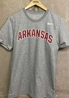 Nike Arkansas Razorbacks Grey Dri-FIT Arch Name Short Sleeve T Shirt