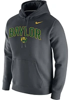 Nike Baylor Bears Mens Grey Arch Mascot Club Fleece Long Sleeve Hoodie