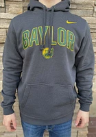 Nike Baylor Bears Mens Grey Arch Mascot Club Fleece Long Sleeve Hoodie