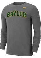 Nike Baylor Bears Grey Dri-FIT Arch Name Long Sleeve T Shirt