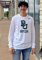Nike Baylor Bears White Dri-FIT Name Drop Long Sleeve T Shirt