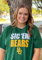Nike Baylor Bears Green Core Slogan Short Sleeve T Shirt