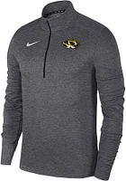 Nike Missouri Tigers Mens Grey Pacer Logo Long Sleeve Qtr Zip Pullover