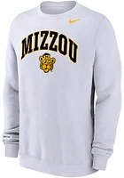 Nike Missouri Tigers Mens Club Fleece Long Sleeve Crew Sweatshirt