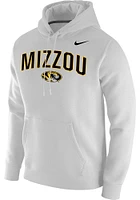 Nike Missouri Tigers Mens White Club Fleece Arch Mascot Long Sleeve Hoodie