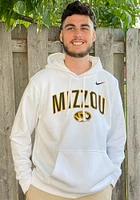 Nike Missouri Tigers Mens White Club Fleece Arch Mascot Long Sleeve Hoodie