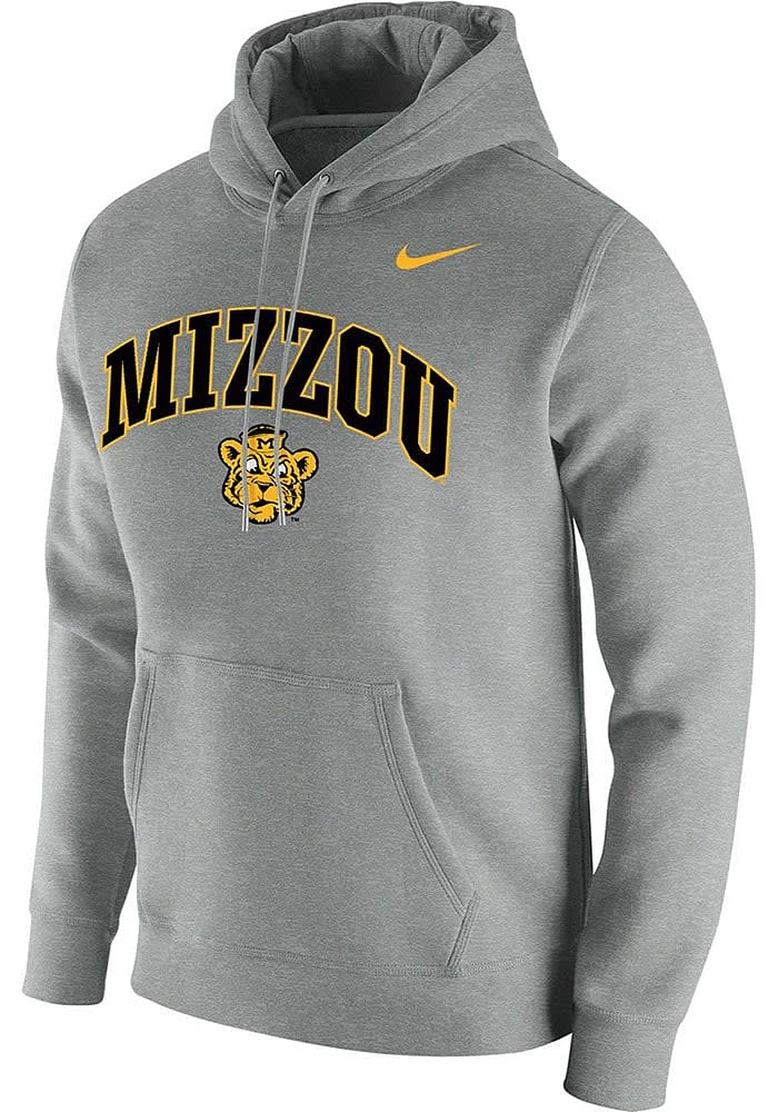 Nike Missouri Tigers Mens Grey Club Fleece Long Sleeve Hoodie