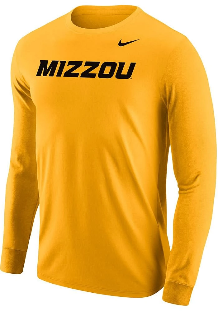 Nike Missouri Tigers Gold Core Wordmark Long Sleeve T Shirt