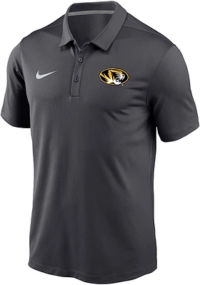 Nike Missouri Tigers Mens Grey Varsity Logo Short Sleeve Polo