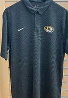 Nike Missouri Tigers Mens Black Heather Logo Short Sleeve Polo