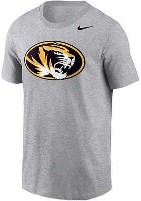 Nike Missouri Tigers Grey Core Logo Short Sleeve T Shirt