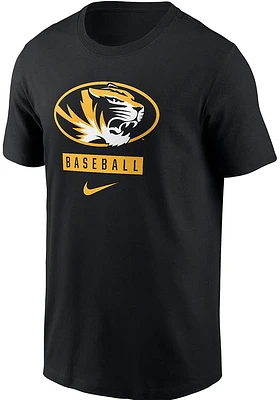 Nike Missouri Tigers Black Core Baseball Short Sleeve T Shirt