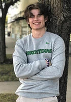 Nike North Texas Mean Green Mens Grey Club Fleece Wordmark Long Sleeve Crew Sweatshirt