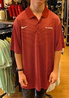Nike Oklahoma Sooners Mens Crimson Stadium Stripe Wordmark Short Sleeve Polo